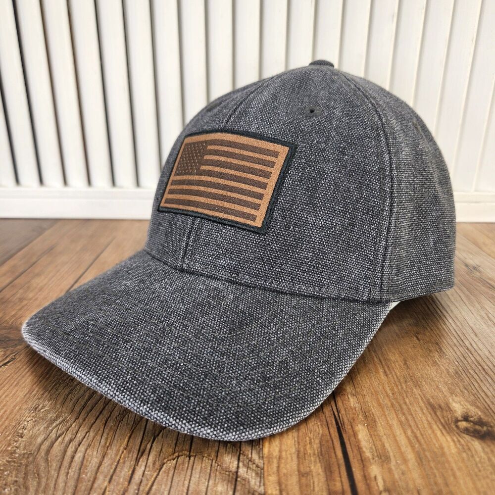 Grand Ole Opry Nashville American Flag Denim Cap Heather Grey Strapback Dad Hat